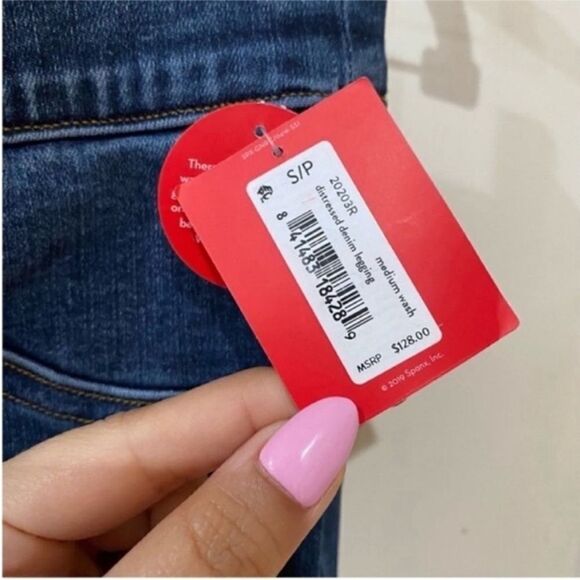 NWT SPANX Jeanish Jeans size small high waisted stretchy - Picture 4 of 9